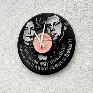 A béke órái - Judit és Péter - Bakelit falióra, Otthon & Életmód, Dekoráció, Fali és függő dekoráció, Falióra & óra, Újrahasznosított alapanyagból készült termékek, MESKA