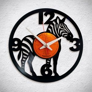 Zebra - Bakelit falióra, Otthon & Életmód, Dekoráció, Fali és függő dekoráció, Falióra & óra, Újrahasznosított alapanyagból készült termékek, MESKA