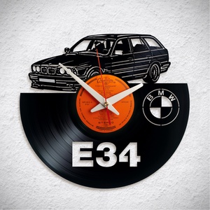 BMW E34 touring - Bakelit falióra, Otthon & Életmód, Dekoráció, Fali és függő dekoráció, Falióra & óra, Újrahasznosított alapanyagból készült termékek, MESKA