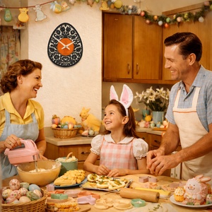 Húsvéti tojás - Bakelit falióra - otthon & életmód - dekoráció - fali és függő dekoráció - falióra & óra - Meska.hu