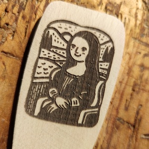 ÚJDONSÁG! Mona Lisa � Gravírozott spatula - fakanál - Meska.hu