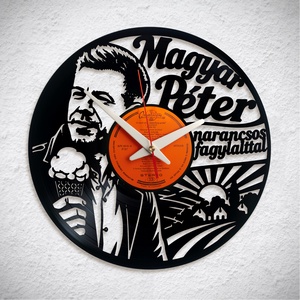 Magyar Péter narancsos fagylalttal - Bakelit falióra - Meska.hu