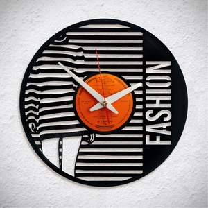 Divat Fashion Csíkos ruha  - Bakelit falióra - Meska.hu