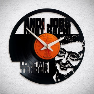 Mészáros Lőrinc and Andi - Love me tender  - Bakelit falióra - Meska.hu
