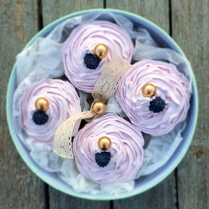 Vintage Pink Blackberrys Muffin box - otthon & életmód - dekoráció - dísztárgy - Meska.hu