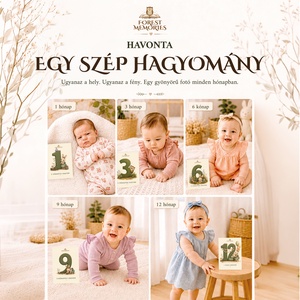Baba mérföldkőkártyák � 24 nyomtatható emlékkártya, 1�12 hónap és első mérföldkövek � Digitális PDF - baba - mama - babafotózás - baba mérföldkő kártyák - Meska.hu