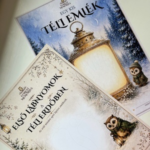 Téli kézlenyomat és lábnyomat � 2 nyomtatható emléklap babáknak � Digitális PDF - baba - mama - babaemlékek - baba emlékőrző - Meska.hu