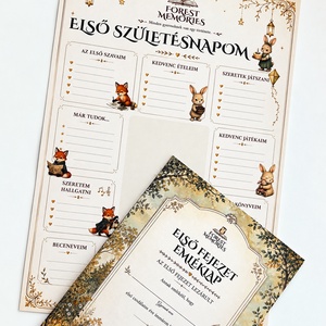 Első születésnapi emlékszett � Emlékposzter és oklevél � Nyomtatható PDF - Meska.hu