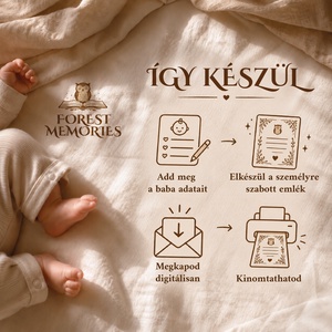 Személyre szabott születési poszter és köszöntő oklevél � Erdei babaköszöntő � Digitális PDF - baba - mama - babaszoba dekoráció - babaposzter - Meska.hu