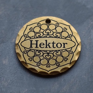 Mandala kutyabiléta (sárgaréz) - otthon & életmód - kisállatoknak - kutyáknak - kutya biléta - Meska.hu
