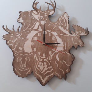 Állatos fali óra , Otthon & Életmód, Dekoráció, Fali és függő dekoráció, Falióra & óra, Famegmunkálás, MESKA