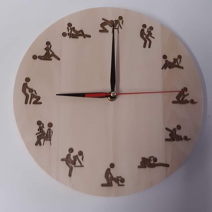 Gravírozott szex óra . , Otthon & Életmód, Dekoráció, Fali és függő dekoráció, Falióra & óra, Famegmunkálás, MESKA