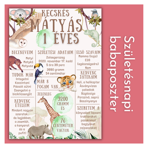 Személyre szabható babaposzter, baba születés poszter, személyes baba ajándék, babaszoba dekoráció - otthon & életmód - babaszoba, gyerekszoba - babaszoba kép - Meska.hu