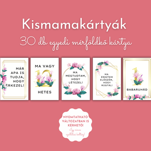 Kismama mérföldkő kártyák, Milestone baby card, Mérföldkő kártya, Babakártya, Művészet, Grafika & Illusztráció, Digitális, Fotó, grafika, rajz, illusztráció, MESKA