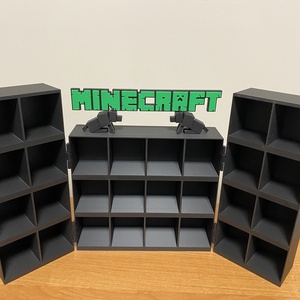 Minecraft Kinder Joy kinyitható gyűjtői polc, Funkó figura tartó - Meska.hu