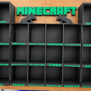 Minecraft Kinder Joy kinyitható gyűjtői polc, Funkó figura tartó, Otthon & Életmód, Dekoráció, Asztal és polc dekoráció, Dekorációs tál, tartó, Mindenmás, MESKA