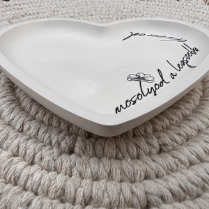 Mosolyod szív alakú tálka - otthon & életmód - dekoráció - asztal és polc dekoráció - dekorációs tál, tartó - Meska.hu