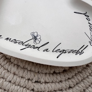 Mosolyod szív alakú tálka - otthon & életmód - dekoráció - asztal és polc dekoráció - dekorációs tál, tartó - Meska.hu