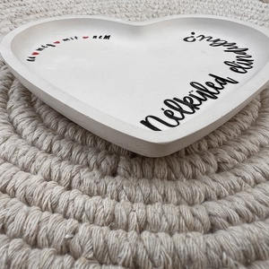 Nélküled? Szív alakú tálka - otthon & életmód - dekoráció - asztal és polc dekoráció - dekorációs tál, tartó - Meska.hu