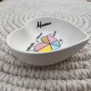 Szív alakú tálka Mamának - otthon & életmód - dekoráció - asztal és polc dekoráció - dekorációs tál, tartó - Meska.hu