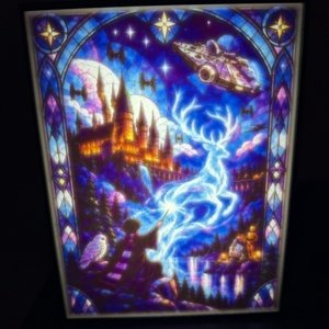 Egyedi lightbox - Harry Potter x Star Wars világ - otthon & életmód - lámpa - hangulatlámpa - Meska.hu