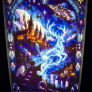 Egyedi lightbox - Harry Potter x Star Wars világ, Otthon & Életmód, Lámpa, Hangulatlámpa, Mindenmás, Fotó, grafika, rajz, illusztráció, MESKA
