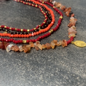 Modern csángó kaláris - ékszer - nyaklánc - gyöngyös nyaklánc - Meska.hu