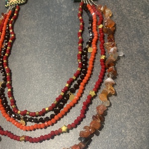 Modern csángó kaláris - ékszer - nyaklánc - gyöngyös nyaklánc - Meska.hu