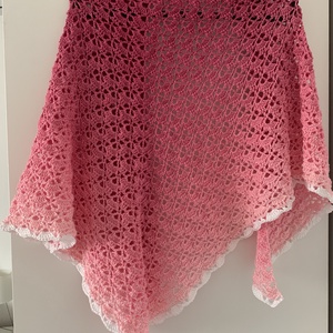 Ombre színátmenetes rózsaszín kendő - ruha & divat - sál, sapka, kendő - vállkendő - Meska.hu