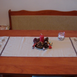 Karácsonyi asztalterítő, asztali futó - karácsony - karácsonyi lakásdekoráció - ünnepi asztaldekoráció - Meska.hu