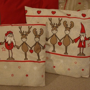 Karácsonyi párnahuzat - karácsony - karácsonyi lakásdekoráció - karácsonyi lakásdíszek - Meska.hu