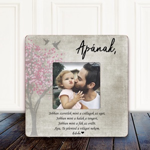 Valentin-napi ajándék apának � személyreszóló fényképkeret kislánytól az apukájának, Otthon & Életmód, Dekoráció, Kép & Falikép, Képkeret, Famegmunkálás, Fotó, grafika, rajz, illusztráció, MESKA