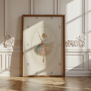 Vintage balerina falikép szett lányszobába � pasztell balett dekoráció, romantikus gyerekszoba faliképek, balettcipő - otthon & életmód - dekoráció - kép & falikép - több részes kép - Meska.hu