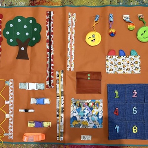 Számolást tanító szenzoros foglalkoztató tábla  - Meska.hu