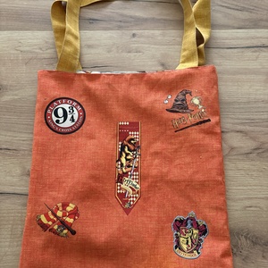 Kifordítható, kétoldalas Harry Potter ihlette vászontáska ��  - táska & tok - bevásárlás & shopper táska - shopper, textiltáska, szatyor - Meska.hu