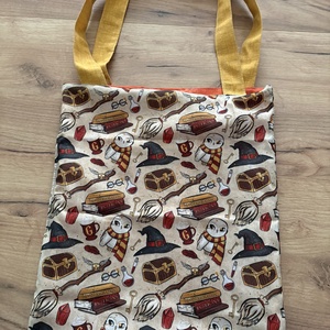 Kifordítható, kétoldalas Harry Potter ihlette vászontáska ��  - táska & tok - bevásárlás & shopper táska - shopper, textiltáska, szatyor - Meska.hu