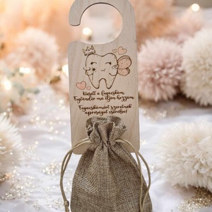 Fogtündér váró tartóval - otthon & életmód - dekoráció - ajtó- és ablak dekoráció - ajtótábla - Meska.hu