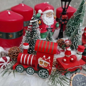 Adventi Koszorú - Mikulással és Vonattal  - karácsony - adventi díszek - adventi koszorú - Meska.hu