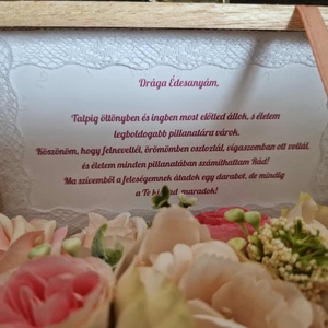Szett - Esküvői Szülőköszöntő fa ládika Édesanyának - esküvő - emlék & ajándék - szülőköszöntő ajándék - Meska.hu