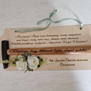 Esküvői Szülőköszöntő Gravírozott Tábla Kalapáccsal - Meska.hu