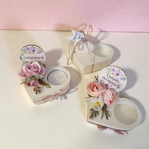 Virágos Gyertyatartó, Esküvő, Emlék & Ajándék, Köszönőajándék, Kerámia, MESKA