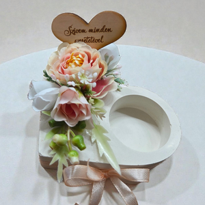 Virágos Gyertyatartó - esküvő - emlék & ajándék - köszönőajándék - Meska.hu