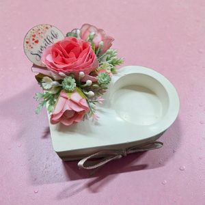 Virágos Gyertyatartó - esküvő - emlék & ajándék - köszönőajándék - Meska.hu