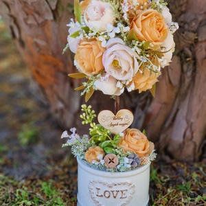 Virágfa bármilyen alkalomra, Otthon & Életmód, Virágdekoráció, Virágdíszek, Asztali virágdísz, Virágkötés,  Ajándék Anyukáknak, Nagymamáknak vagy akinek csak szeretnéd! 

A képen látható terméken a virágok ..., MESKA