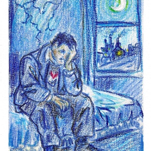 Ó szív! nyugodj! � melankolikus hangulatú pasztell rajz, Művészet, Festmény, Pasztell, Fotó, grafika, rajz, illusztráció, MESKA