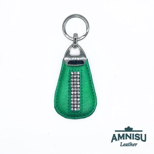 Fényes zöld csepp alakú kristály köves kulcstartó H7009 - táska & tok - kulcstartó & táskadísz - kulcstartó - Meska.hu
