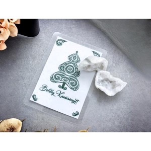 Karácsonyi kvarc geóda ajándék  Boldog Karácsonyt üdvözlőkártyával, Kellékek & szerszámok, Ásvány alapanyag, Geóda, , MESKA