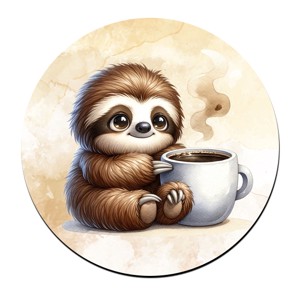 Kávés lajhár és a forró kávé bögre alátét, Otthon & Életmód, Konyhafelszerelés, tálalás, Tálalás, Tányér- és poháralátét, , MESKA