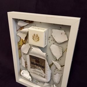 Disaronno olasz likör epoxy képkeret - otthon & életmód - dekoráció - kép & falikép - képkeret - Meska.hu