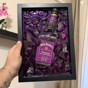 Jack Daniel�s Epoxy képkeret, Otthon & Életmód, Dekoráció, Kép & Falikép, Üvegkép, Újrahasznosított alapanyagból készült termékek, MESKA